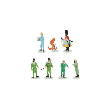 SET DE FIGURINES TINTIN LUNE