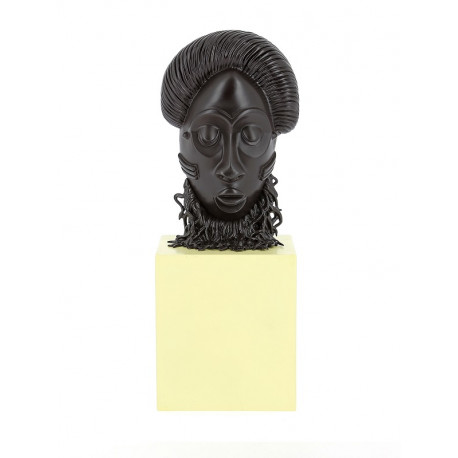 MASQUE AFRICAIN MUSEE IMAGINAIRE FIGURINE RESINE 25CM