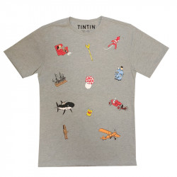 TSHIRT LES ICONES GRIS XL