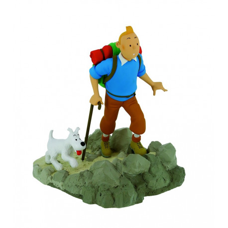 TINTIN RANDONNEUR LUNE - FIGURINE RESINE