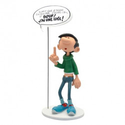 FIGURINE RESINE GASTON LAGAFFE BULLE BOUF J AI UNE IDEE