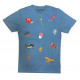 TSHIRT TINTIN LES ICONES - BLEU S