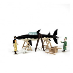 TINTIN SCENE PRESTIGE - LE TRESOR DE RACKHAM LE ROUGE - REQUIN - PIXI REF 46901