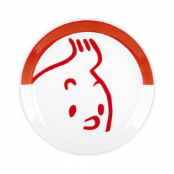 ASSIETTE PLATE TINTIN ROUGE