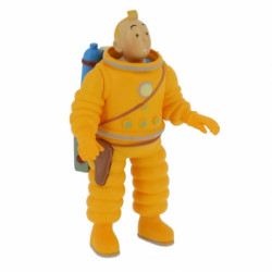 FIGURINE PVC PLASTIQUE TINTIN COSMONAUTE