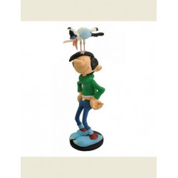 FIGURINE RESINE GASTON LAGAFFE ET LA MOUETTE 18 CM