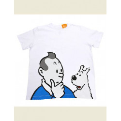 T-SHIRT TINTIN ET MILOU  - TAILLE 10 BLANC