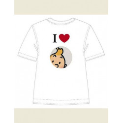 T SHIRT I LOVE TINTIN - TAILLE L