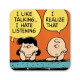 CHARLIE AND LUCY TALKING PEANUTS COASTERS 10X10