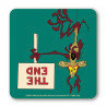 COYOTE THE END LOONEY TUNES COASTER COLOURED 10X10