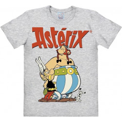 T-SHIRT ASTERIX ET OBELIX GRIS ADULTE TAILLE S