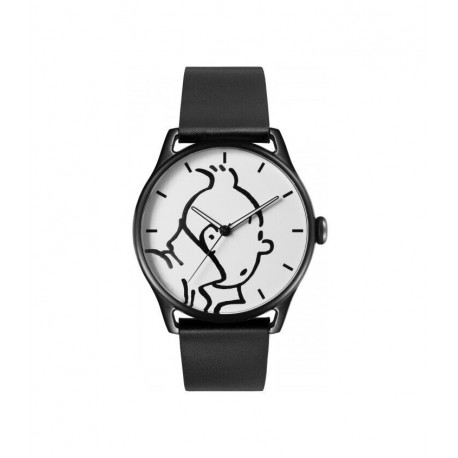 TINTIN MONTRE CLASSIQUE L CUIR NOIR