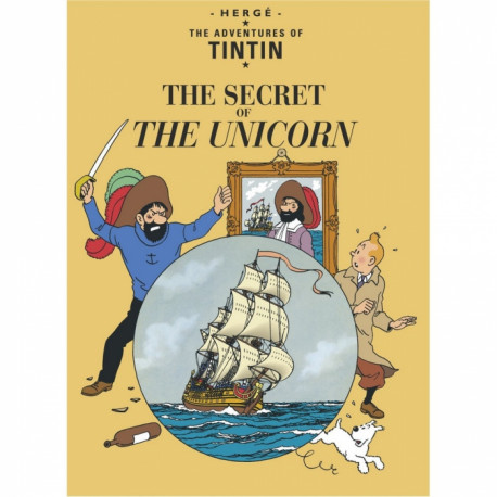 TINTIN CARTE POSTALE THE SECRET OF THE UNICORN