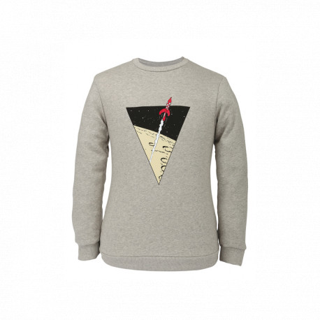 SWEAT TRIANGLE FUSEE TINTIN  GRIS CLAIR S