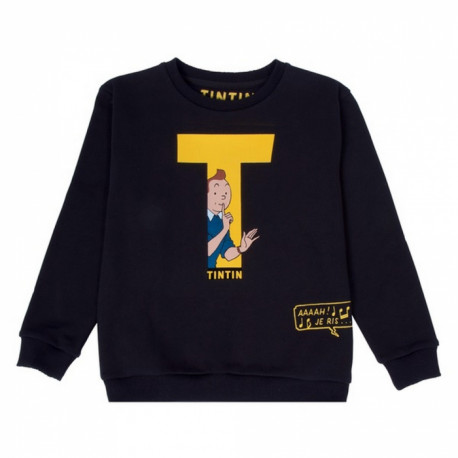 SWEAT TINTIN T NOIR S