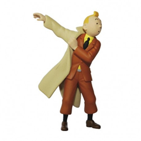 FIGURINE PVC TINTIN MET SON TRENCH 8CM MOULINSART