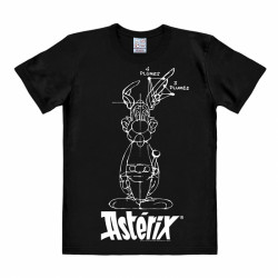 T SHIRT ASTERIX SKETCH NOIR ADULTE TAILLE L