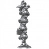 COLONNE LES SCHTROUMPFS FIGURINE ARGENT 35CM