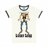 LUCKY LUKE SHOWDOWN SLIMFIT RINGER T SHIRT BLANC TAILLE XS