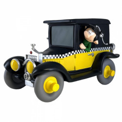 GASTON LAGAFFE ET SON TAXI FIAT 509 TIRELIRE PVC 15CM
