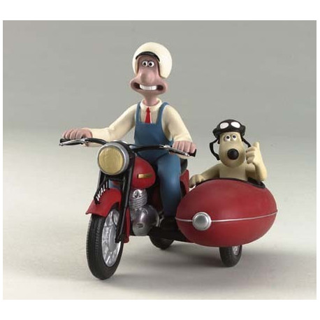 WALLACE ET GROMIT EN SIDE CAR
