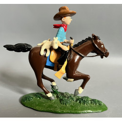 TINTIN COWBOY ET MILOU A CHEVAL TINTIN EN AMERIQUE PIXI 4543