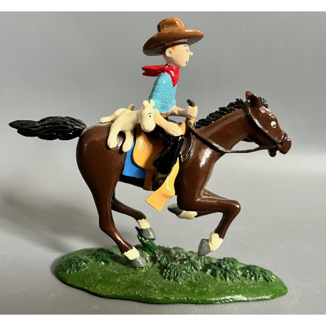 TINTIN COWBOY ET MILOU A CHEVAL TINTIN EN AMERIQUE PIXI 4543