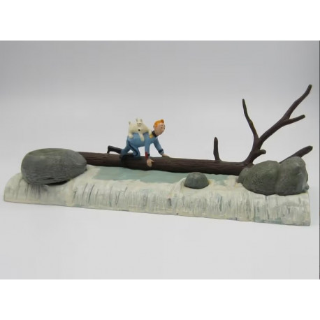 TINTIN ET MILOU TRAVERSANT LA CASCADE LOREILLE CASSEE PIXI 4568