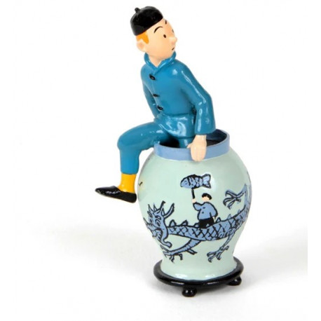 TINTIN SORTANT DE LA POTICHE LE LOTUS BLEU PIXI 4540