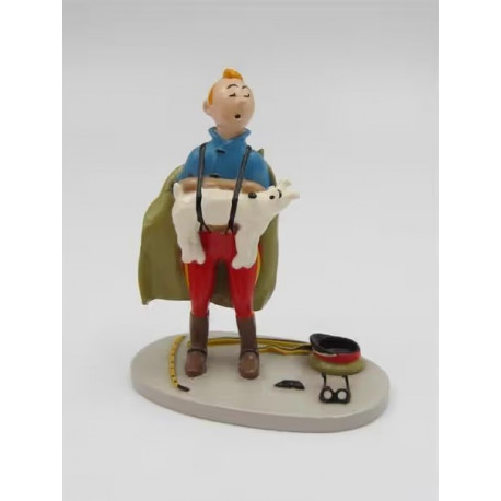 TINTIN TENANT MILOU DANS SES BRETELLES LE LOTUS BLEU PIXI 4567