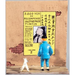 TINTIN ET MILOU DEVANT LE MUR LE LOTUS BLEU PIXI 4566