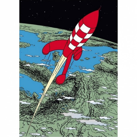 TINTIN OBJECTIF LUNE CHEMISE PLASTIQUE 21X29 CM