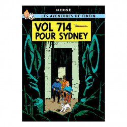 VOL 714 POUR SYDNEY COUVERTURE ALBUM TINTIN POSTER 50X70CM