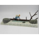 TINTIN ET MILOU TRAVERSANT LA CASCADE L'OREILLE CASSEE PIXI 4568