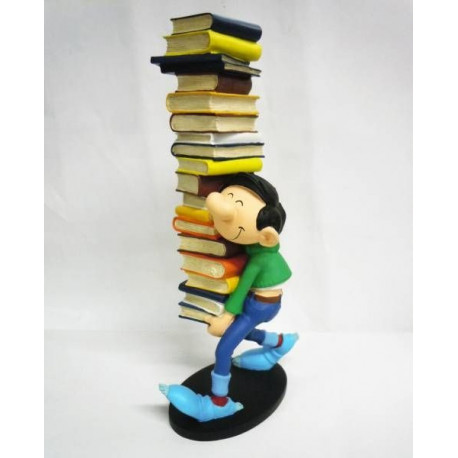 FIGURINE GASTON PILE DE LIVRES 26CM COLLECTOYS