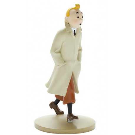 FIGURINE TINTIN RESINE 12 CM TINTIN EN TRENCH