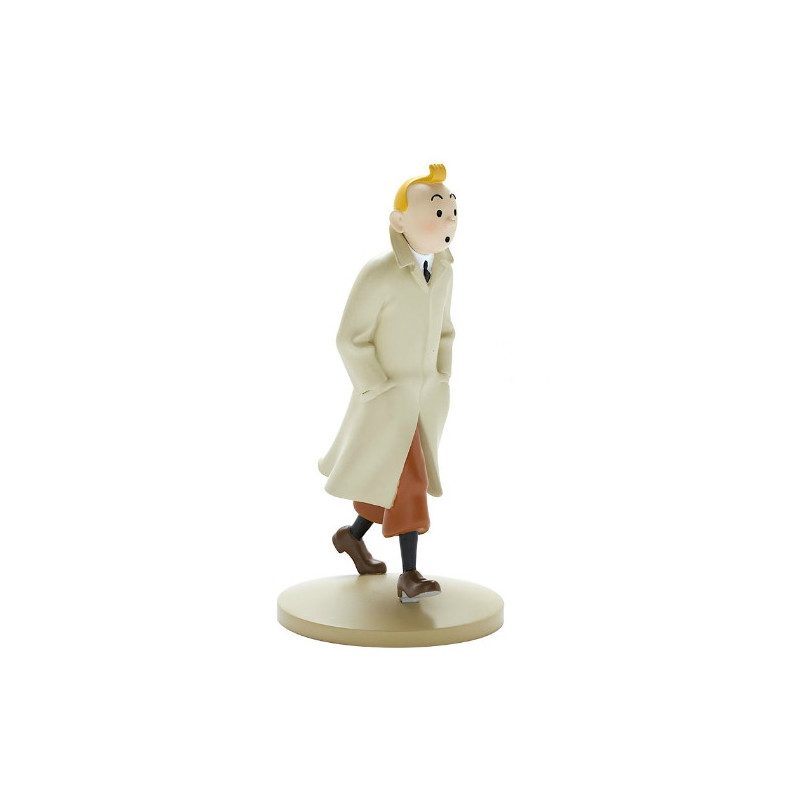 FIGURINE TINTIN RESINE 12 CM TINTIN EN TRENCH - Album BD