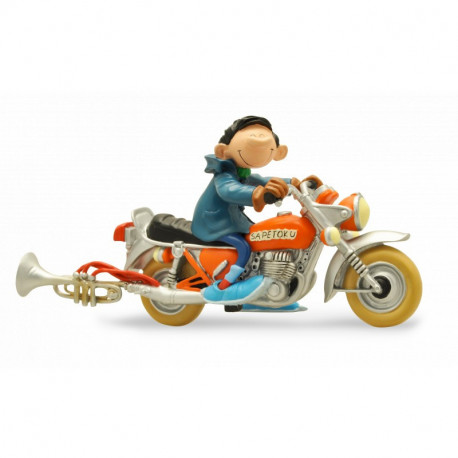 FIGURINE RESINE GASTON LAGAFFE ET LA MOTO SAPETOKU